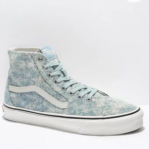 Vans Sk8-Hi Taper Blue Acid Washed Denim Winter Sky Lace Up Shoes Sneakers